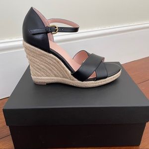 NWT Jcrew leather cross strap espadrille sandal